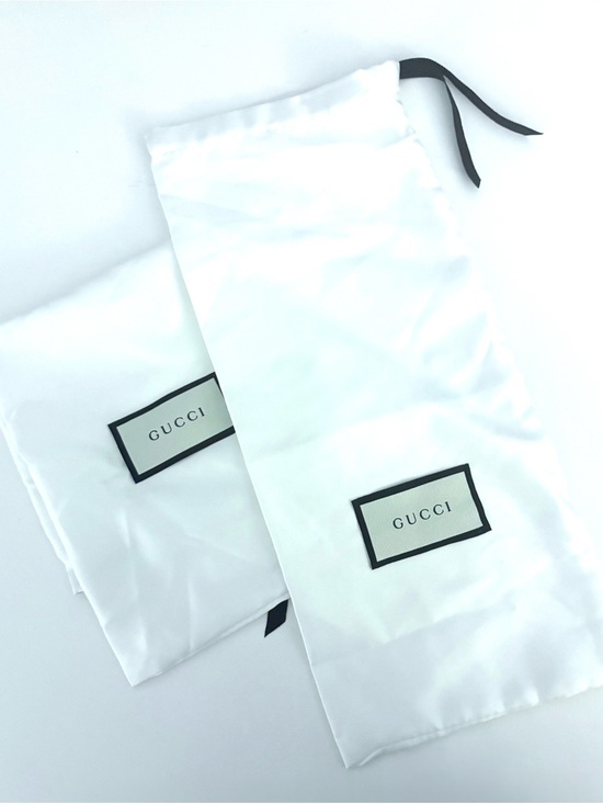 Gucci Handbags - GUCCI White Satin Shoe Storage Travel Dust Bag with Drawstring